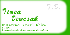 timea demcsak business card